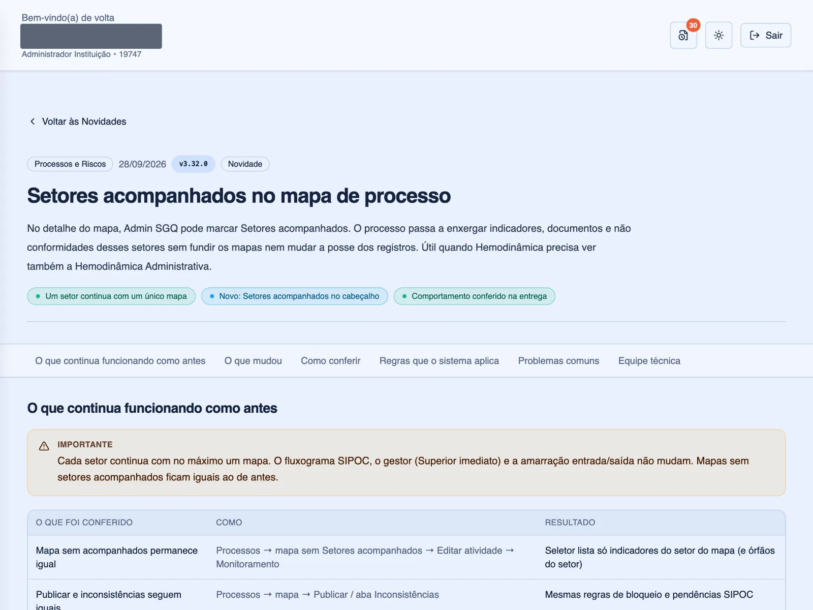 Novidades: o que mudou na versão e como conferir na tela